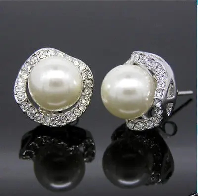 

HOT SELL - Hot sale HOT SELL ->>Crystal White Shell Pearl Earrings -Top quality free shipping