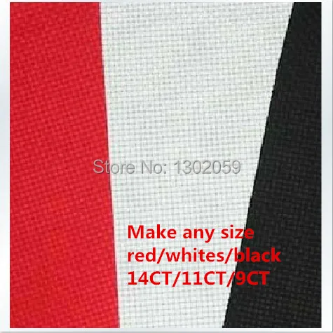 Whites/Red/Black Wholesale Price 14CT/11CT/9CT Aida Cloth Canvas Cross Stitch Fabric 59.1X19.7 inch Or Make Any Size | Дом и сад