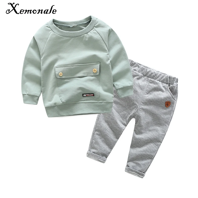 Xemonale Baby Suits Infant Gentleman Necktie Suit Stripe Kids 2pcs Sets ...