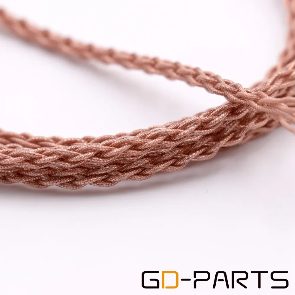 GD-PARTS Гибкая оплётка 6N OCC медный кабель для наушников Мягкий ПВХ серебряная Платина гарнитура наушники провод гарнитура обновление DIY