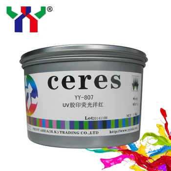 

YY-807 UV Offset Printing Fluorescent Ink,Rose Red Color,high-quality