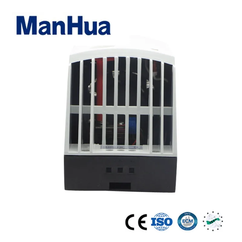

Manhua 100-120VAC 15A MHR027 DIN Rail Protect Against Overheating Light Grey Compact Semiconductor Fan Heater