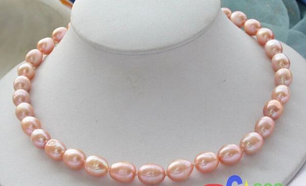 

HOT## Wholesale >>>> Velvet 17" 15MM PINK RICE FRESHWATER PEARL NECKLACE p2093