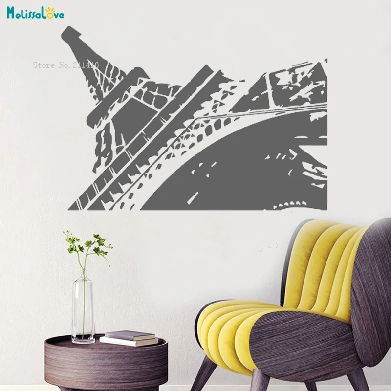 Eiffel Tower Vinyl Wall Decal France Home Room Decor Romantic Style