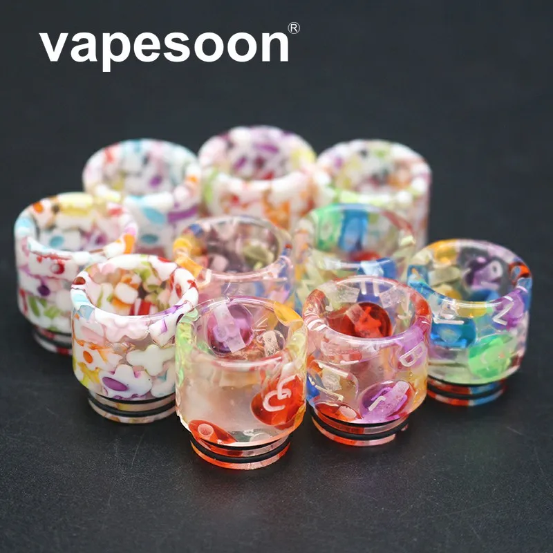 Аутентичный разноцветный капельный наконечник VapeSoon 810 из смолы для TFV12 Prince TFV8 BIG