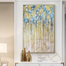 Cheap Hand-painted modern abstract Gold tree oil painting on canvas wall Art pictures for living room cuadros decoracion Cheap Hand-painted modern abstract Gold tree oil painting on canvas wall Art pictures for living room cuadros decoracion