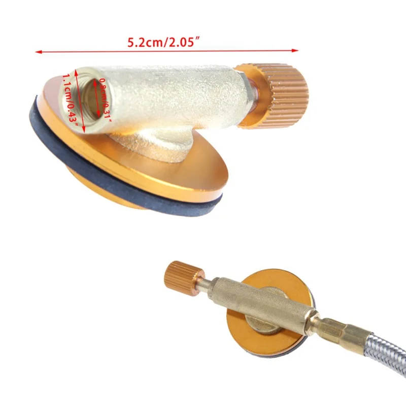 Нержавеющая сталь открытый кемпинг газовая плита безопасный импульсный зарядный клапан для надувания адаптер для плоского бака сжиженного газа Cylinder3