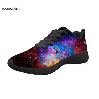 

INSTANTARTS Running Shoe for Women Men's Athletic Outdoor Breathable Sports Shoes 3D Galaxy Printing Fitness Trainers Sneakers