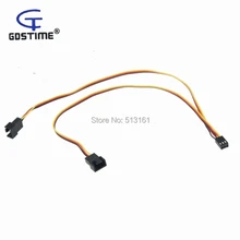 5pcs/lot Connector 3 Pin to Dual 3 Pin Power Extension Cable Black Extending 60cm For PC Computer Cooling Fan free shipping for sony sff25a 10v 0 35a 3 wire 3 pin connector 50mm projector cooling fan
