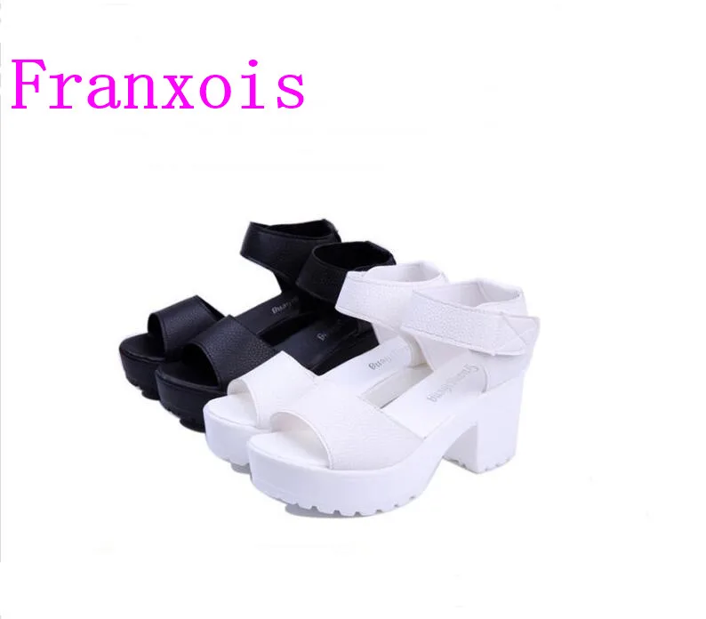 

Women Pumps summer Gladiator for women's sandals open toe sandals female thick heel platform wedges platform women's shoes