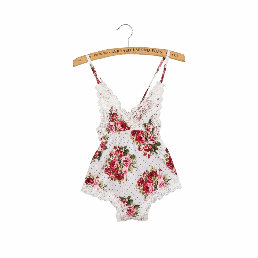 Newborn Baby Girl Clothes Floral Romper lace Vintage ...