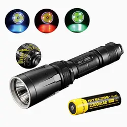 Nitecore SRT7 фонарик с nitecore NL183 18650 2300 мАч батареи XM-L2 960lm умный кольцо селектор Поиск Факел Цвет зеленый, синий красный