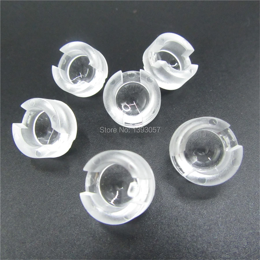 13mm 1W 3W LED mini Lens 15 30 45 60 90 100 Degree Needn't Holder Synthetical IR LED Power lenses Reflector Collimator