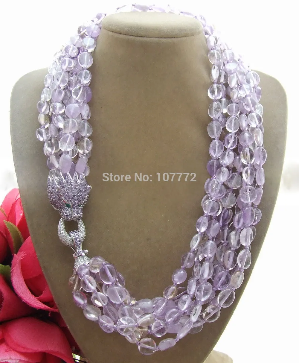 

Women's 9 strands Purple Yellow Crystal&Rhinestone Clasp Necklace free shipment