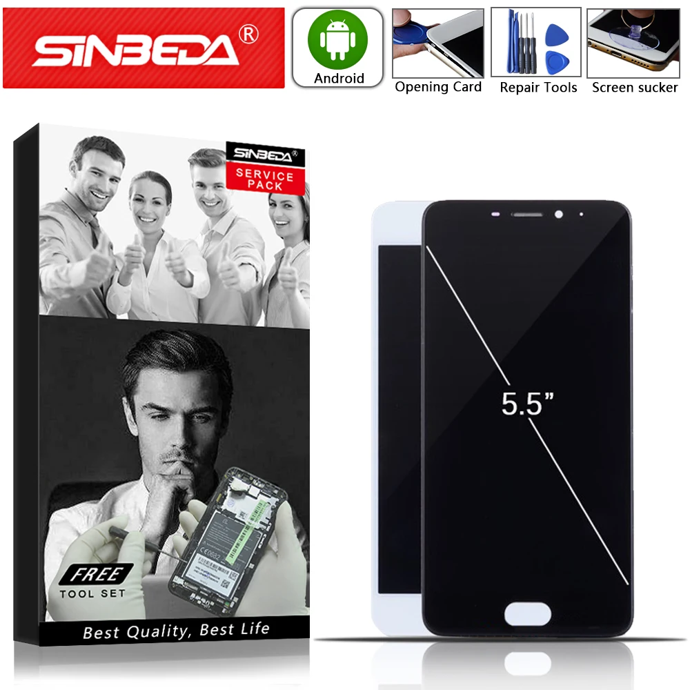 

Sinbeda Tested 5.5" For MEIZU M5 NOTE Display Touch Screen with Frame For Meizu M5 Note LCD Display M621H M621Q M621M M621C LCD