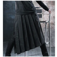 Новинка, весенние новые корейские сценические брюки, фартук, юбка, стилист, мужские темные костюмы