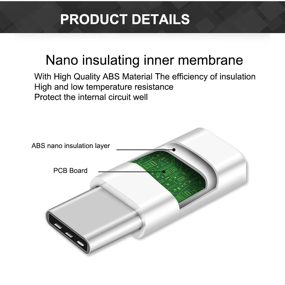 VOXLINK 5 шт микро Usb штекер type-c Micro Usb-type c конвертер адаптер для huawei Macbook Oneplus Xiaomi зарядное устройство