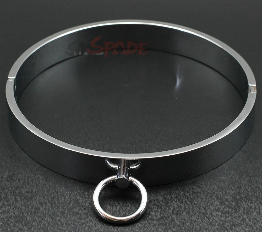 14cm stainless steel collar,bondage restraint metal collar,sex slave collar f with leash sex game,fun novelty metal collar