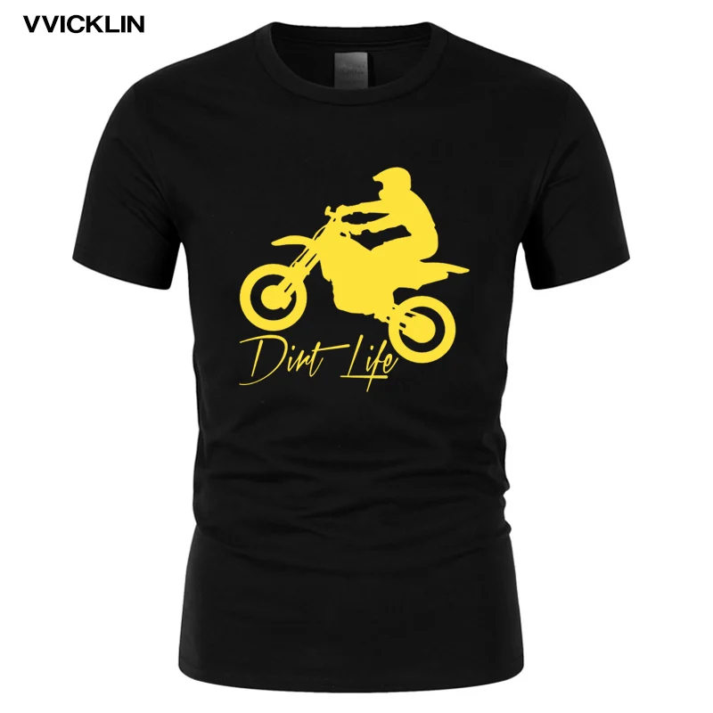 

High Quality Cotton Short Sleeve T Shirt Men Dirt Bike Enthusiasts O-neck T-shirt Plus Size Men's Hip Hop Summer Streetwear