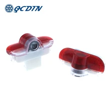QCDIN for FORD Pair Car LED Door Welcome Logo Light Laser Decoration Shadow Projector Light Quick