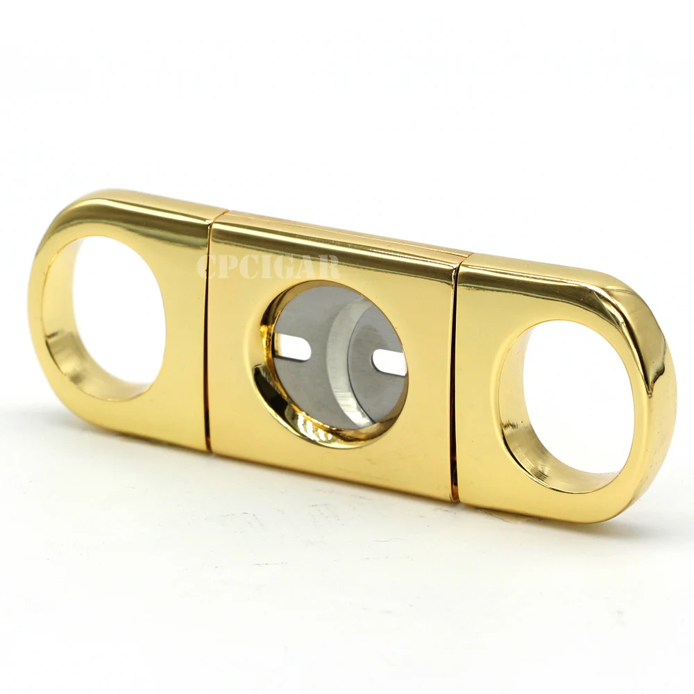 Professional Gold Silver Cigar Cutter Stainless Steel Sharp Blades
