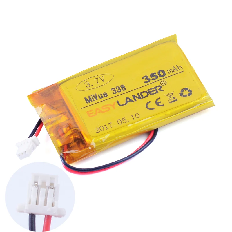 3 7v 350mah rechargeable li polymer li ion battery for dvr gps mp3 mp4