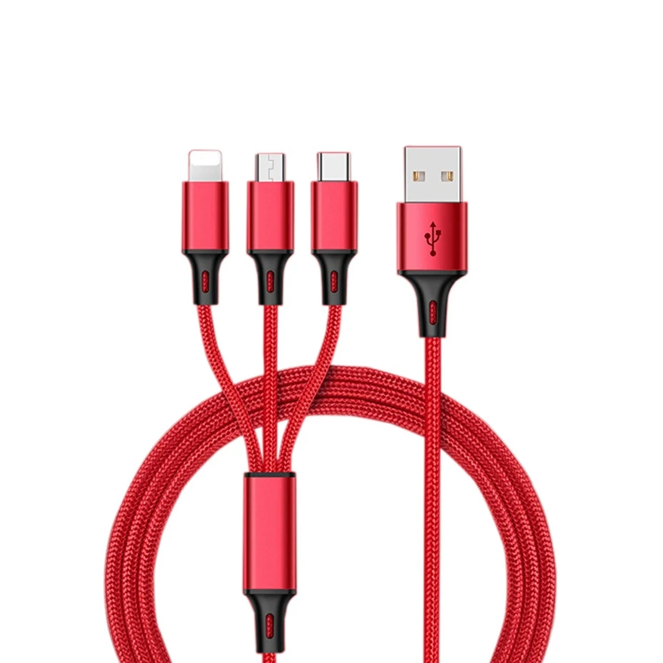 3 в 1 USB кабель для мобильного телефона Micro usb type C кабель зарядного устройства для iPhone samsung 6 зарядный кабель Micro USB шнур зарядного устройства