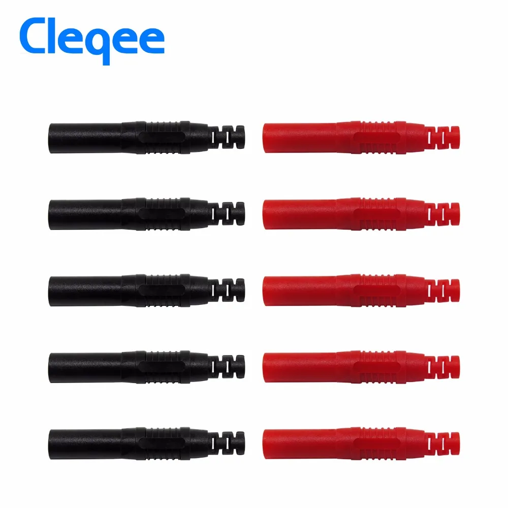 Cleqee P3013 10 шт. высококачественные безопасные 4 мм заглушенные банановые штекеры