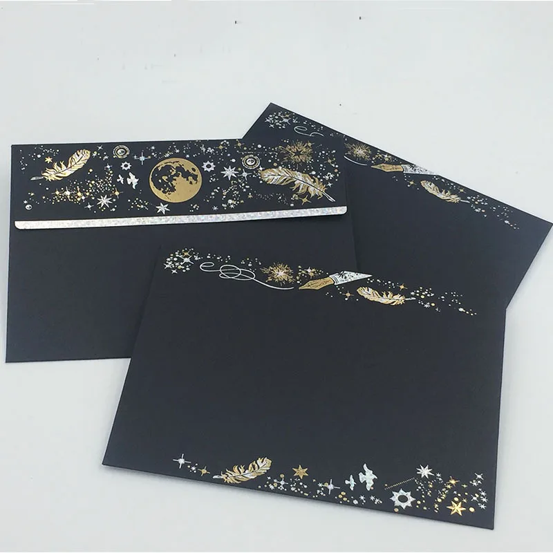  10pcs/set High-grade Gilding Paper Envelopes For Invitations Wedding Stationery Letter Set Writing  - 33038897312