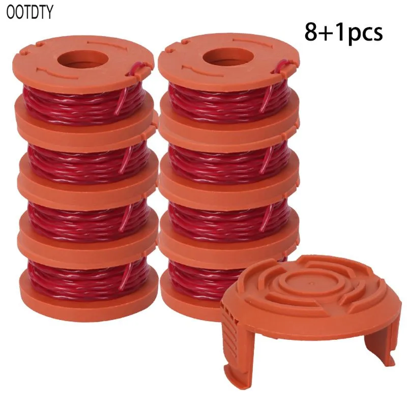 

Line String Trimmer Replacement Spool 3M String Trimmer Spool Line for WORX, 9 Pack (8 Pack Grass Trimmer Line, 1 Trimmer Cap)