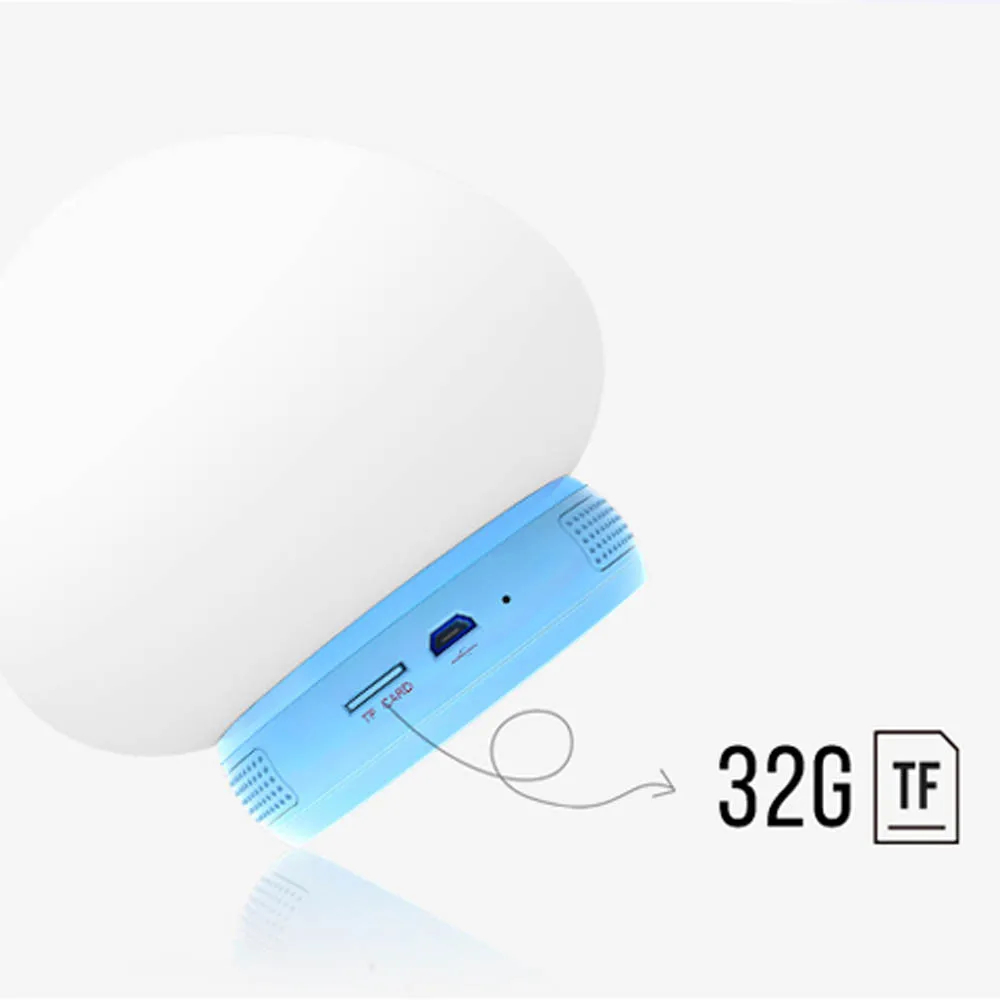 Ночник Светодиодная лампа Гриб портативный ночник детский силиконовый Bluetooth