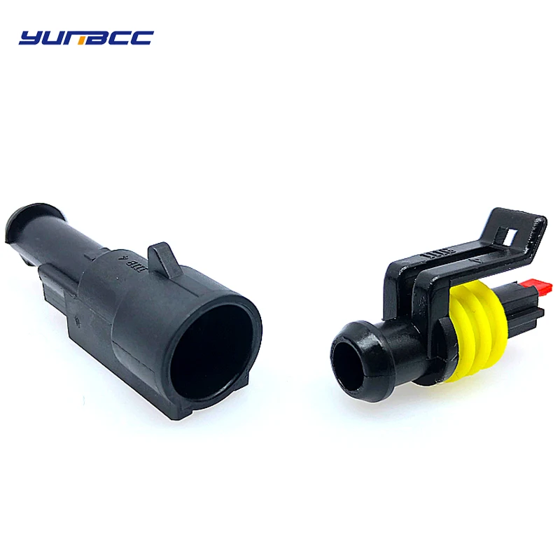 

5Sets 1pin Auto AMP Tyco connector Male Female car Waterproof Plug kit 282079-1 282103-1