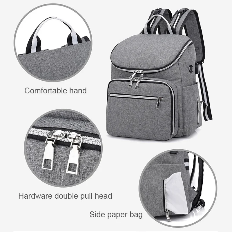 Сумка для подгузников для беременных женщин, водонепроницаемая сумка для мам, вместительная сумка для ухода за младенцем, многофункциональный рюкзак для мам