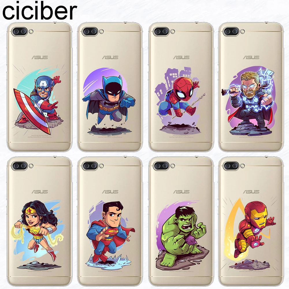 

ciciber Marvel Phone Case for ASUS Zenfone 4 Max Plus Pro ZC554KL ZC520KL Soft Silicone Cover for ZenFone Go ZB500KL Coque Funda