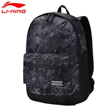 Li-Ning унисекс тренировочный рюкзак полиэстер Классический Досуг регулируемый плечевой ремень подкладка спортивная сумка ABSM028 BBF227