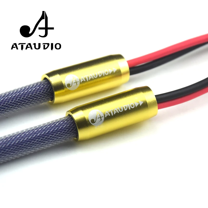 Кабель для динамиков ATAUDIO Hi Fi с посеребренным разъемом типа банан провод 6N OFC|hifi