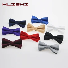 HUISHI/классический детский галстук-бабочка для мальчиков и девочек, Детский галстук-бабочка, модный клетчатый однотонный галстук мятного, зеленого, красного, черного, белого, зеленого цветов