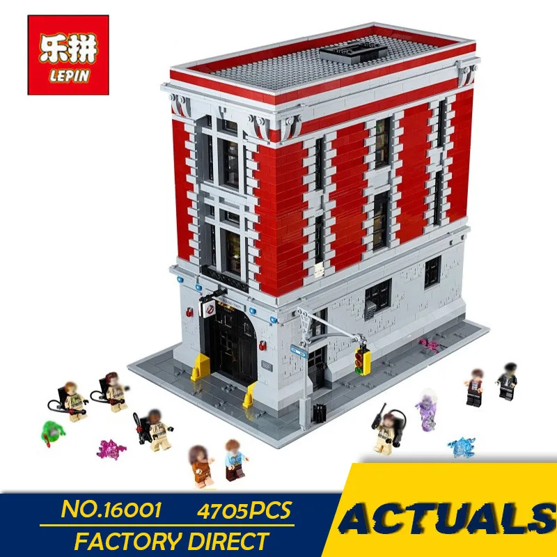 

LEPIN 16001 4695Pcs Ghostbusters Blocks Firehouse Headquarters Model Building Kits Model set Compatible With 75827
