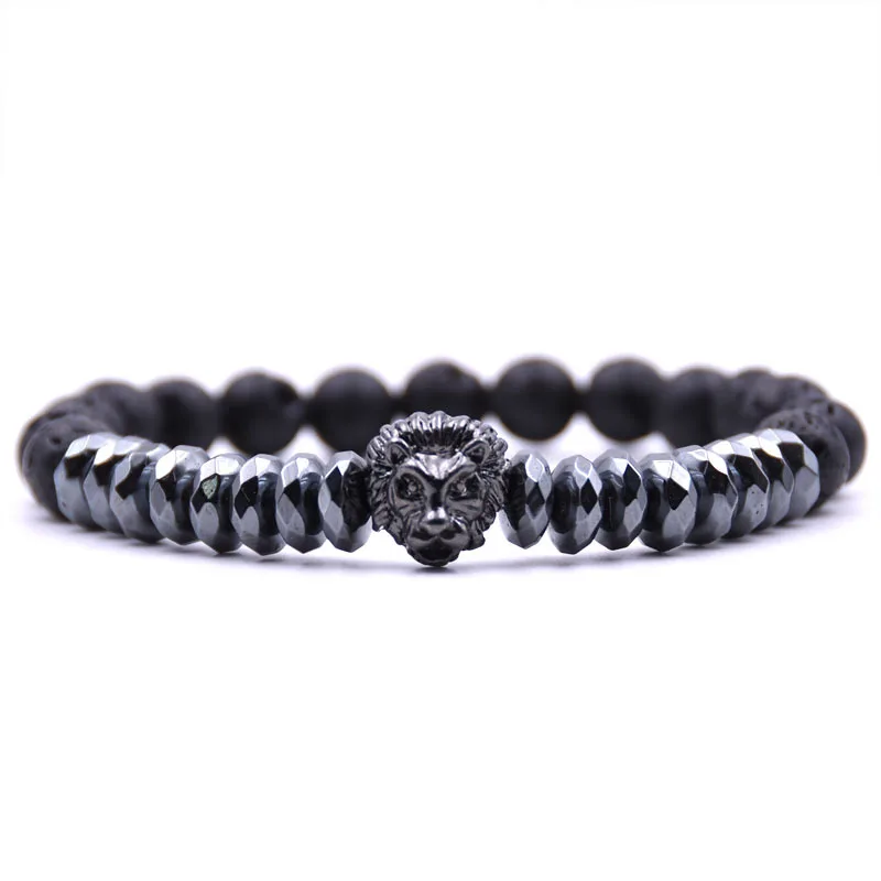 Crown Bracelet Couple Bracelets For Women Jewelry Bileklik Pulseira Masculina Feminina Men Erkek Pulseras De Bolitas Stone 2018