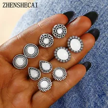 Винтаж стиль 5 пар/компл. Для женщин с украшением в виде кристаллов, серьги со шпилькой, для Для женщин девочек Boucle D'oreille Ювелирные серьги оптом e0162