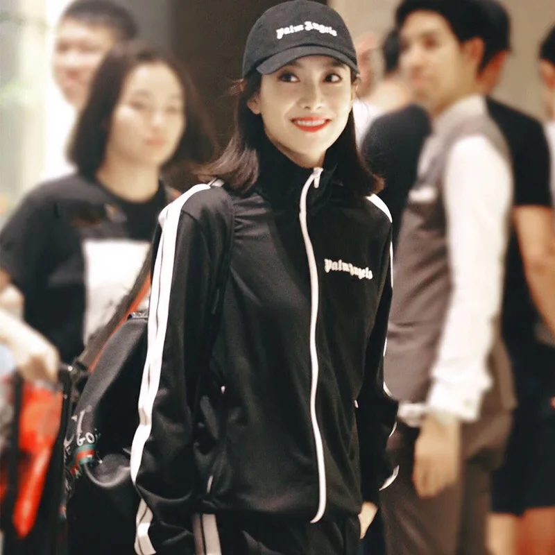 Palm Angels Windbreaker Men Women Casual Streetwear Palm Angles Jacket Real Tag High Quality Zipper Bomber Jacket Palm Angels