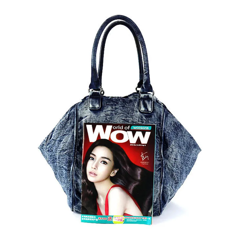 Женская сумка мессенджер iPinee винтажная с заклепками|denim bags women|trapeze bagtote bag |