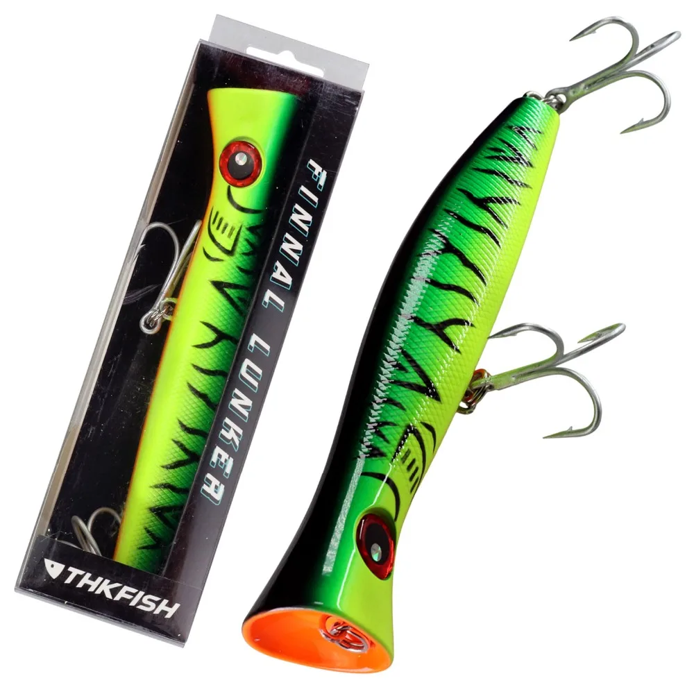 120g Saltwater Popper Fishing Lures Topwater VMC Treble Hooks Surf
