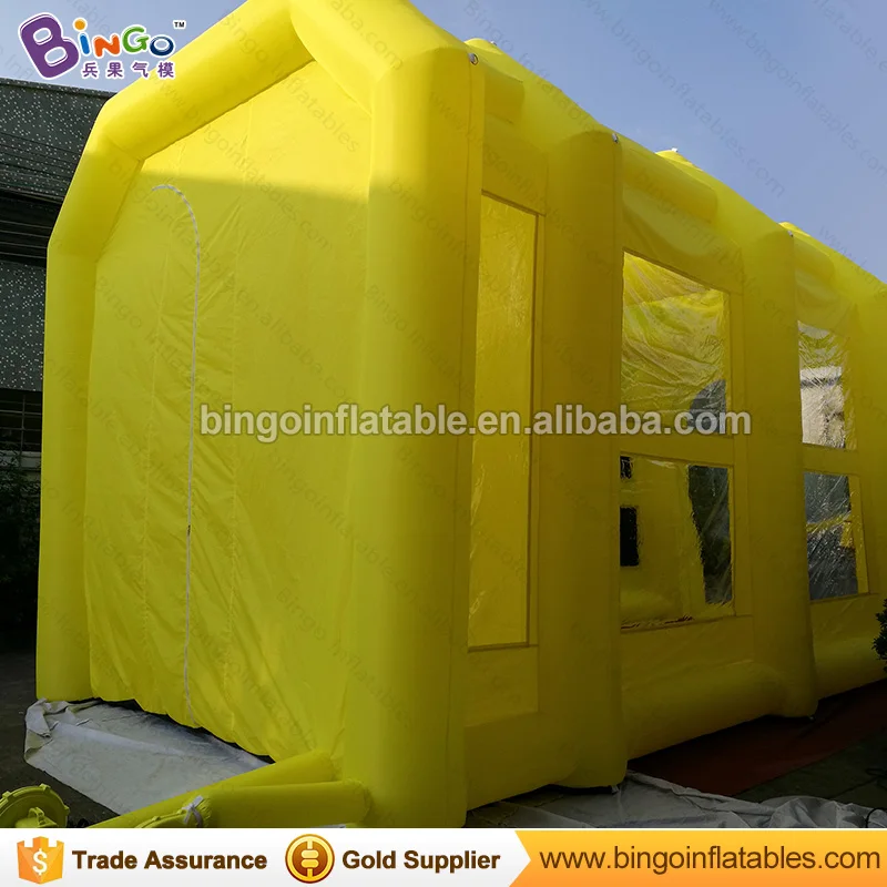  Giant inflatable paint spray boothInflatable Paint Spraying Booth Workshop in Yellow 10X5X5 Meters 