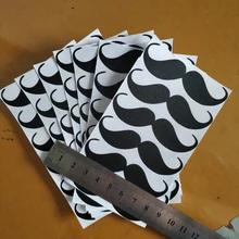 60 шт Виниловые наклейки на стену с черными усами для декора комнаты в игровой комнате