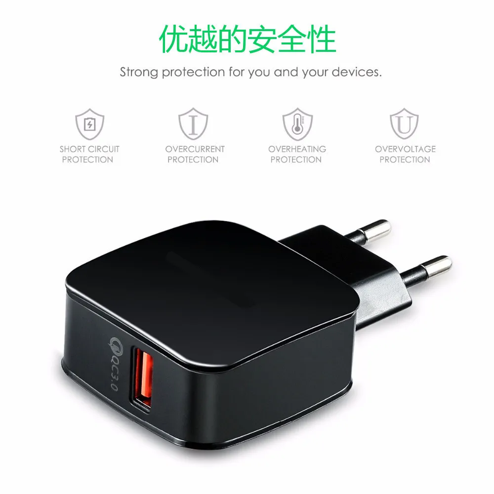 USB зарядное устройство quick charge 3 0 для iPhone X 8 7 iPad быстрое настенное Samsung S9 Xiaomi mi Huawei