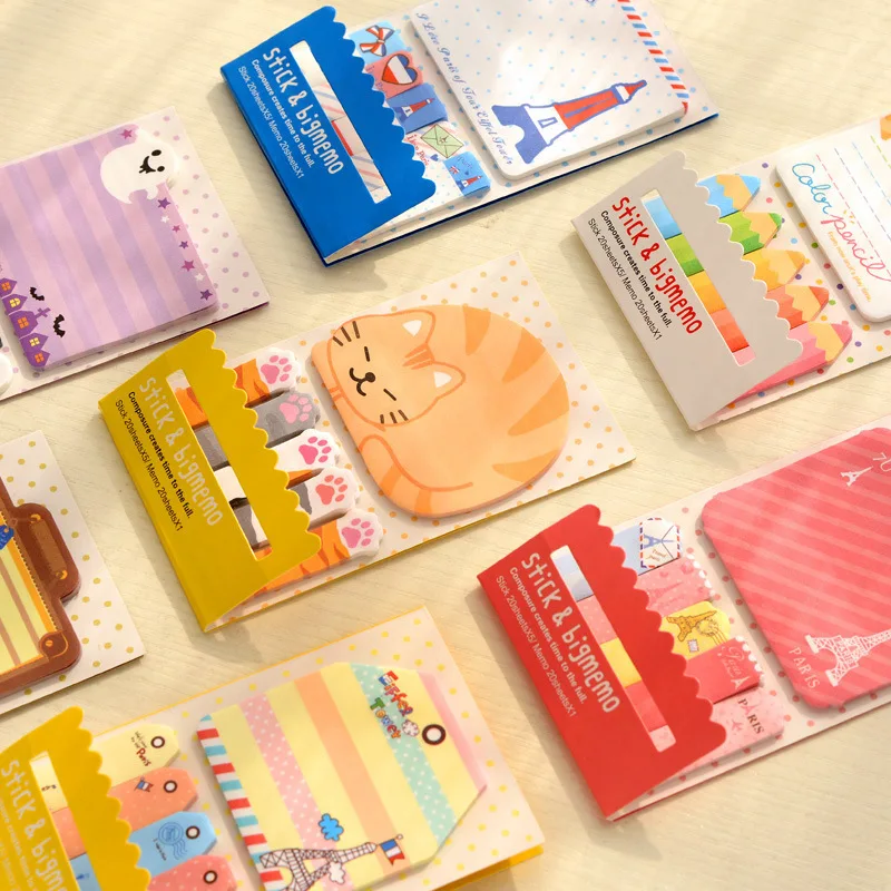 Animal Panda Cage Lovely Kawaii Sticky Notes Post Memo Pad School Supplies Planner Stickers Paper Bookmarks Korean Stationery