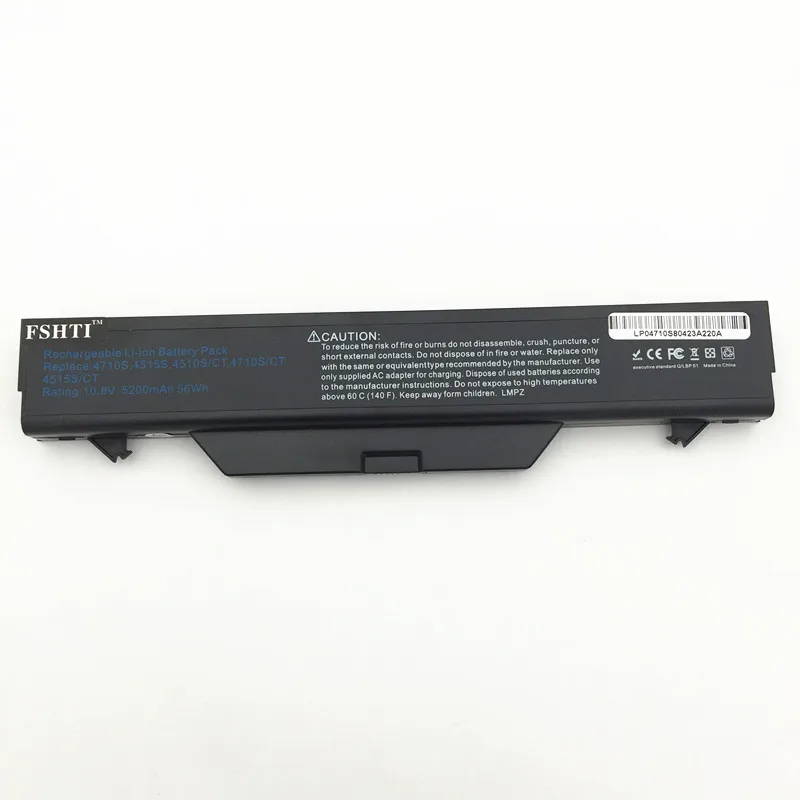 6 ячеек батареи ноутбука для Hp 591998 141 593576 001 HSTNN 1B1D IB89 ProBook 4510s 4515s 4710s|Аккумуляторы
