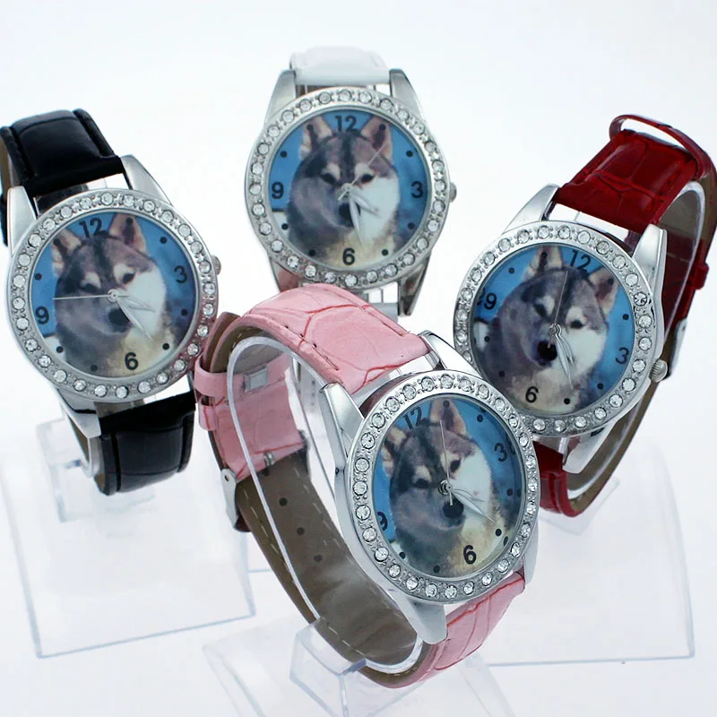 Часы наручные с кожаным ремешком и кристаллами L16|watch brand|watch fwatch fashion |