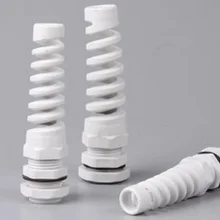 PG9 серый пластиковый гибкий спиральный Кабельный ввод Кабельный соединитель водонепроницаемый кабельный сальник IP68.CE. по ограничению на использование опасных материалов в производстве